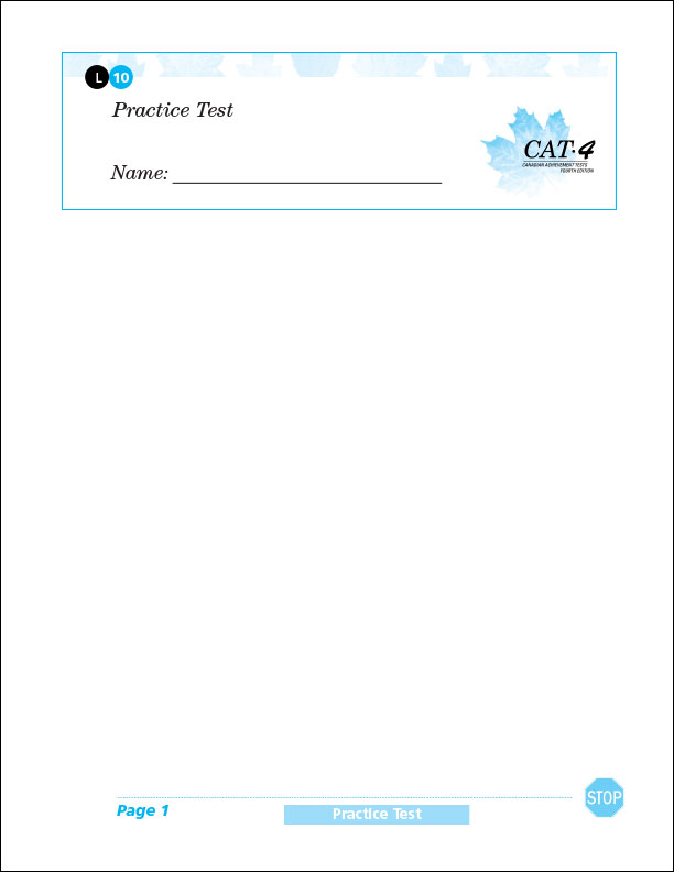 CAT4 Lv10 Practice Test