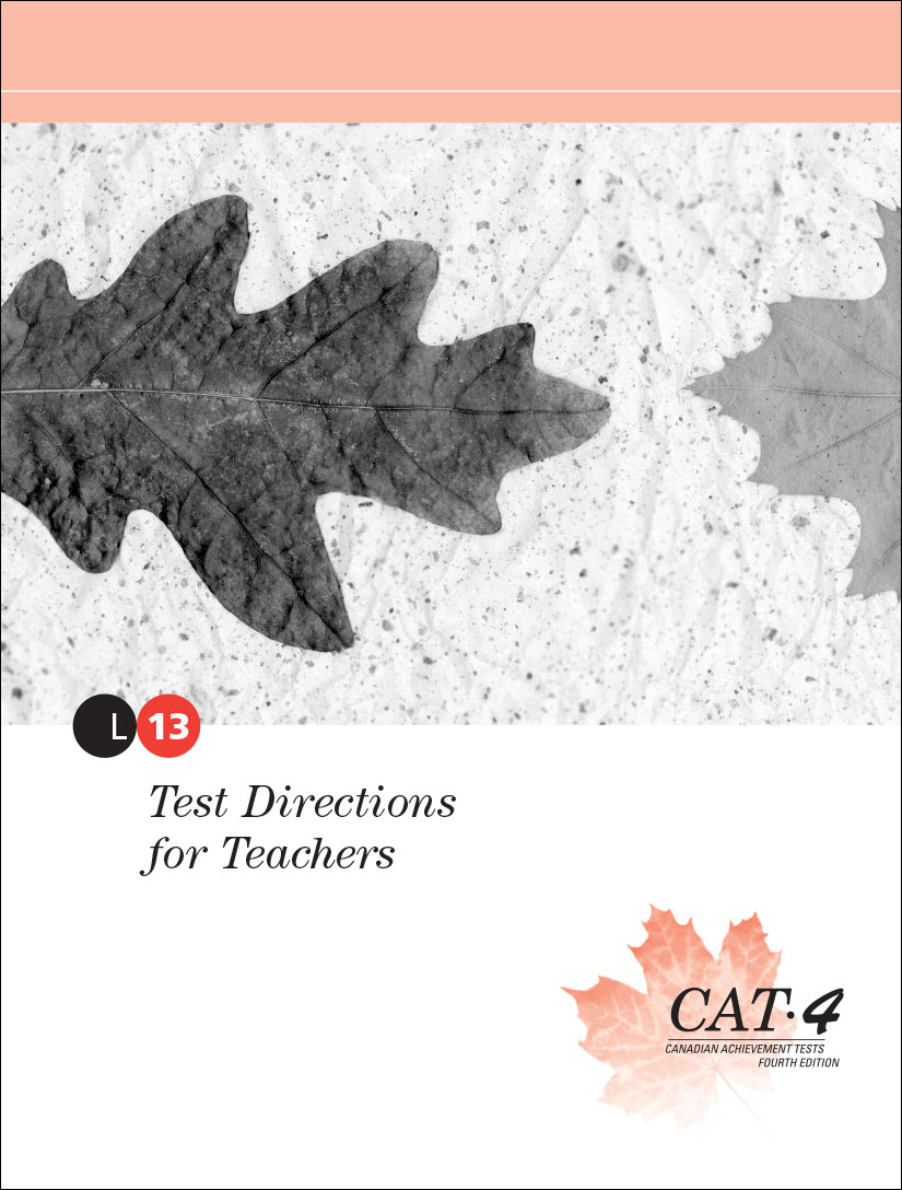 CAT4 Lv13 Teacher Directions Cover