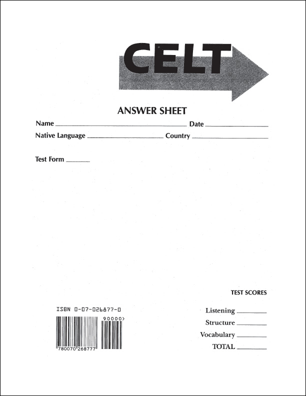 CELT Answer Sheet